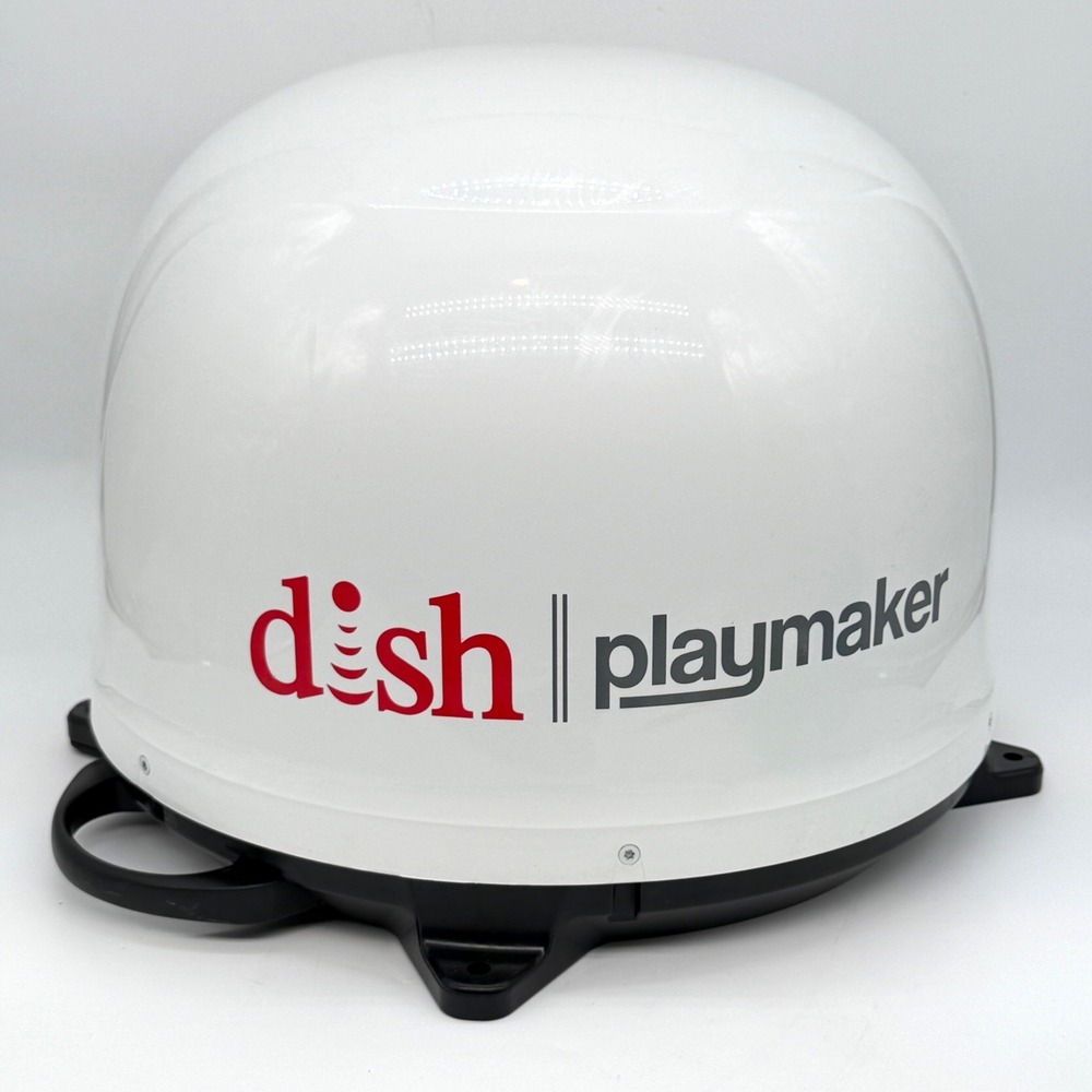 Dish Playmaker Portable RV Satellite Antenna White Dome PL-7000 No Cords